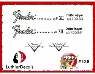Fender Stratocaster Crafter in Japan Guitar Decal #138